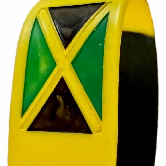 Unisex Jamaica Rasta Silicone Wristband - Picture 3 of 3